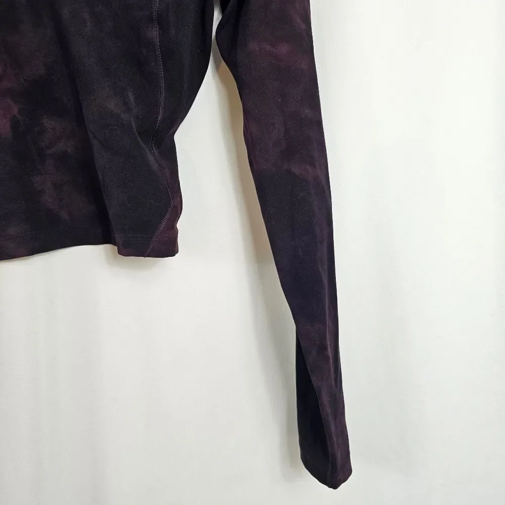 Lululemon Nulu Align Long Sleeves Shirt in Diamond Dye Cassis Black - Size 6